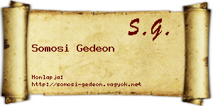 Somosi Gedeon névjegykártya